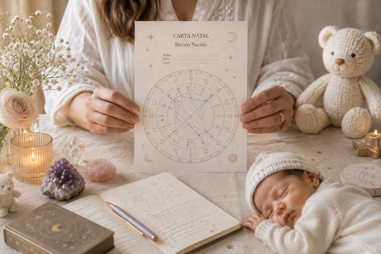 Carta natal para recién nacidos